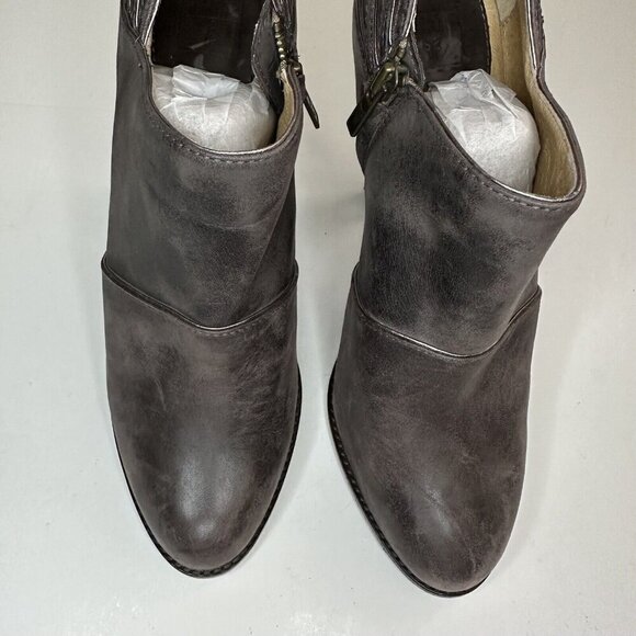 🤎 Frye 9.5 Valerie Piping Ankle Heel Bootie Butter Soft Leather Brown Neutral - Picture 5 of 12